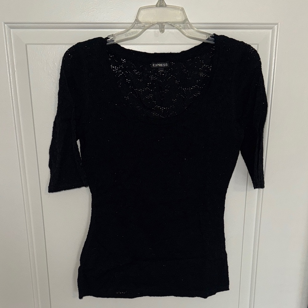 Express Black Knit Women's Blouse